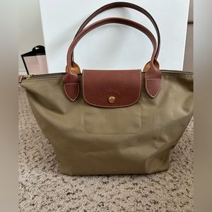 Le Pliage Green Small Recycled Nylon Top Handle Tote